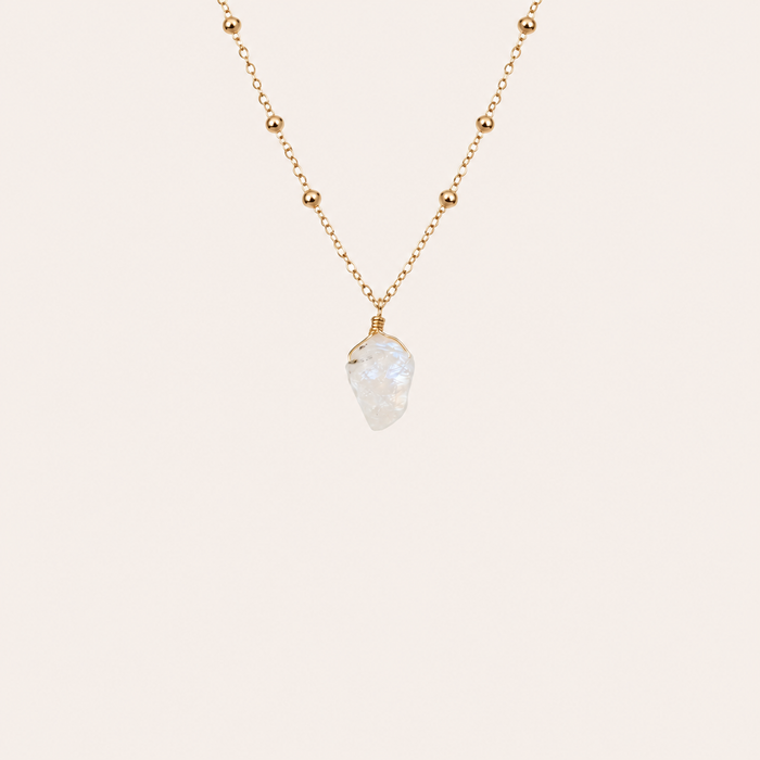 moonstone raw necklace