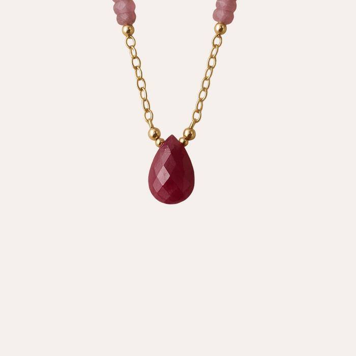 Pink Ruby Sacred Teardrop