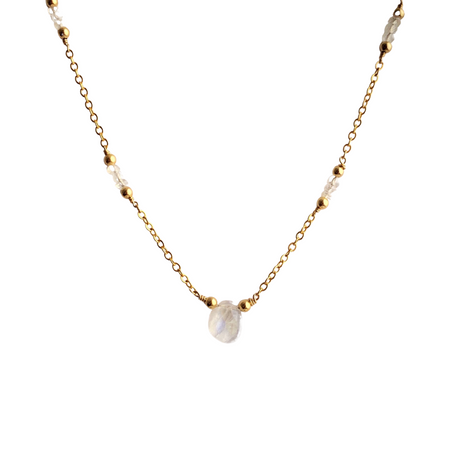 Moonstone Freeform Necklace - ISHKJEWELS