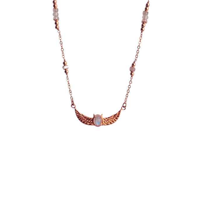 Wings Of Isis Amulet Rose Gold - ISHKJEWELS