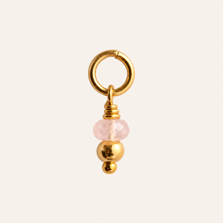 Rose Quartz Crystal Charm - ISHKJEWELS