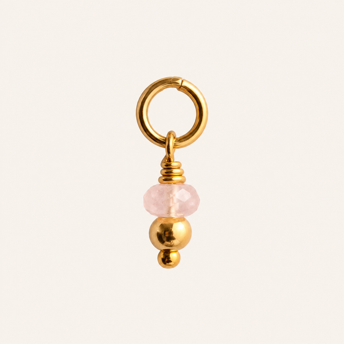 Rose Quartz Crystal Charm - ISHKJEWELS