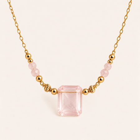 Rose Quartz Emerald Cut - ISHKJEWELS