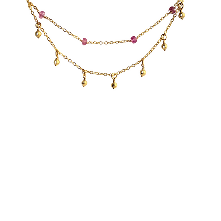 Gypsy Crystal Double Anklet - ISHKJEWELS