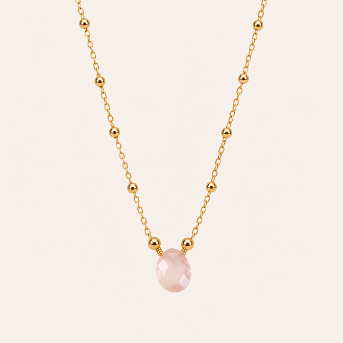 Morganite Free Form Necklace - ISHKJEWELS