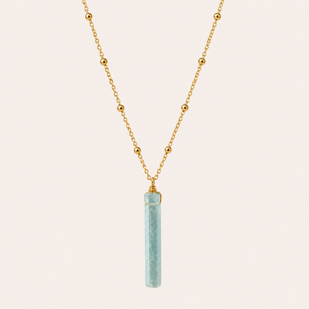 Aquamarine Necklace - ISHKJEWELS