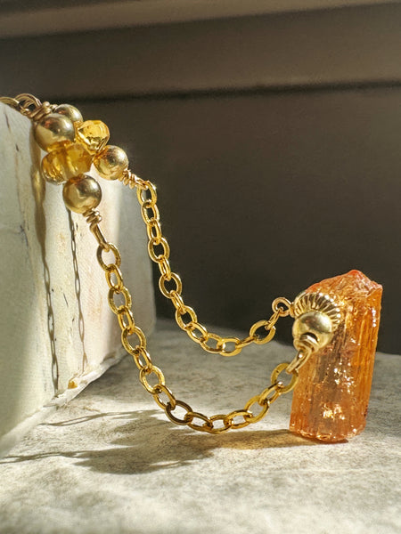 Golden Topaz (raw) - ISHKJEWELS