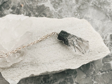 BLACK RUTILE  STIRLING SILVER - ISHKJEWELS