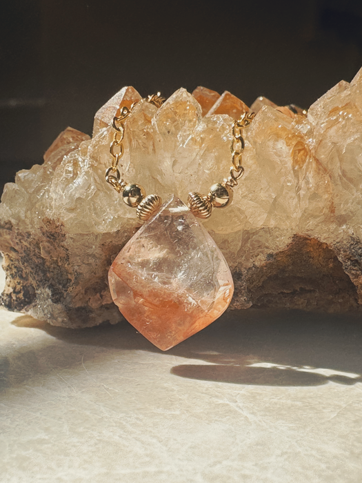 Aurora Sunset Quartz Sacred Geometry - ISHKJEWELS