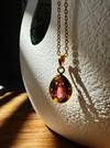 Soul Compass Pink Tourmaline Gold - ISHKJEWELS