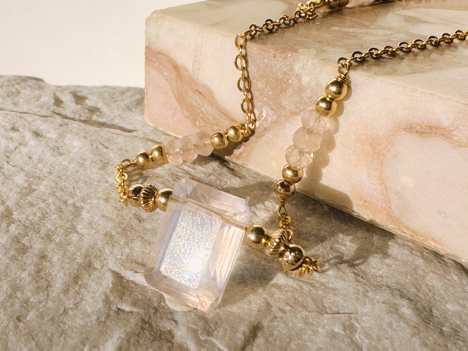 Rose Quartz Emerald Cut - ISHKJEWELS