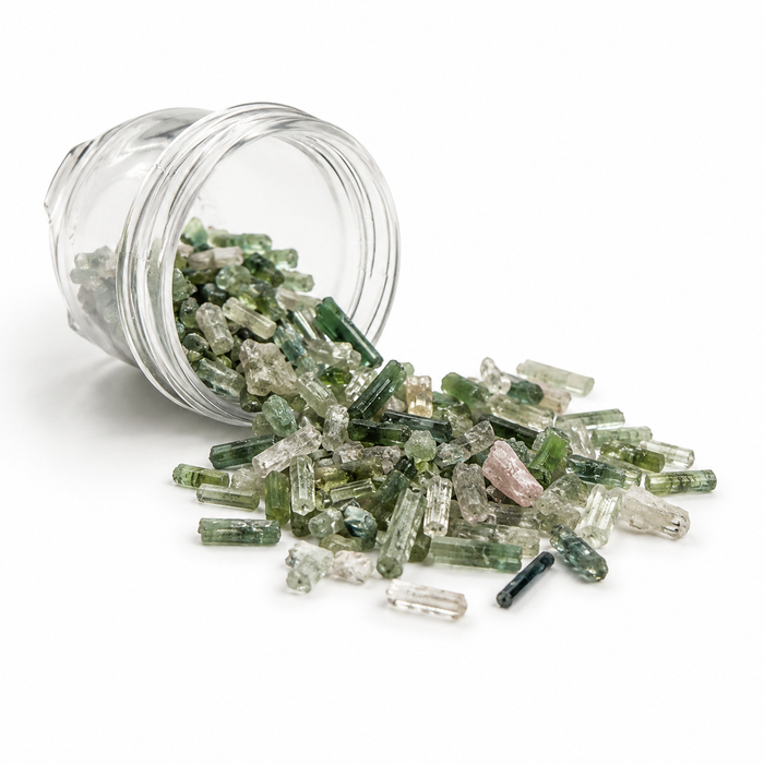Green Tourmaline Shards