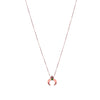 Emerald Moon Necklace Rose Gold - ISHKJEWELS