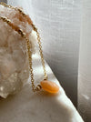 Peach Moonstone Free Form Necklace - ISHKJEWELS