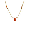 Peach Moonstone Free Form Necklace - ISHKJEWELS