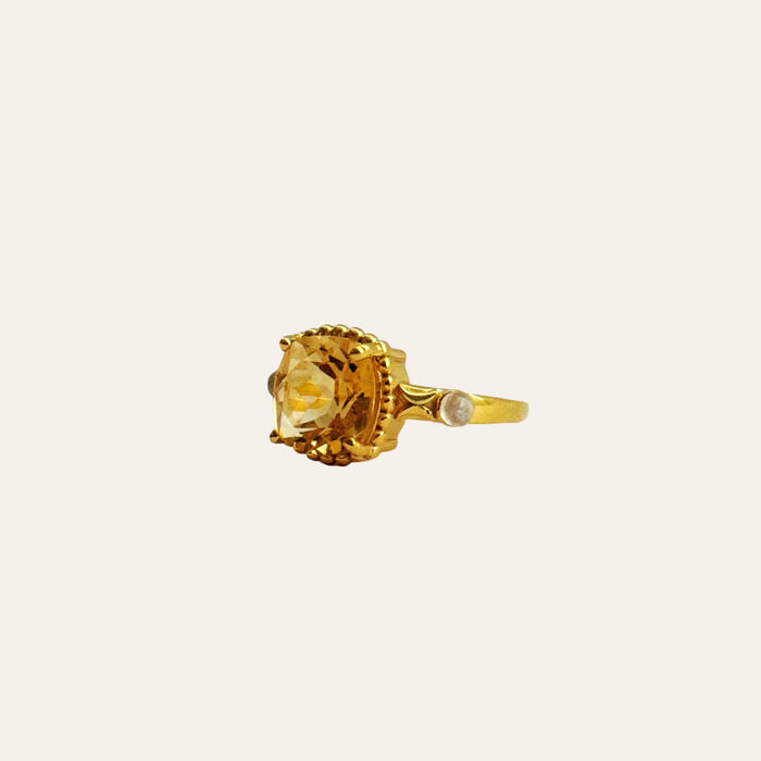 Citrine Cosmic Solar Ring