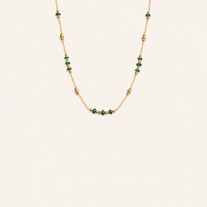 Emerald Lotus Necklace
