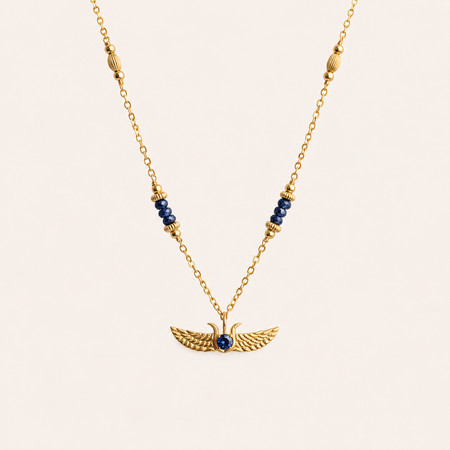 Blue Wings of Isis Amulet - ISHKJEWELS
