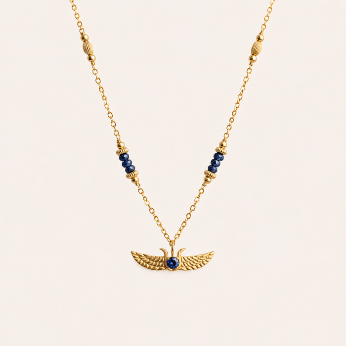 Blue Wings of Isis Amulet - ISHKJEWELS