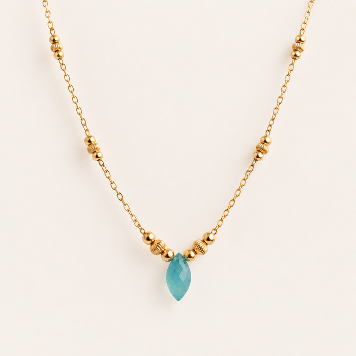 Blue Chalcedony necklace - ISHKJEWELS