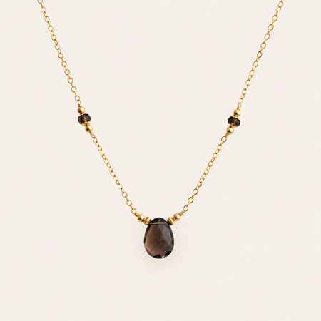 Smoky Quartz Free Form Necklace - ISHKJEWELS