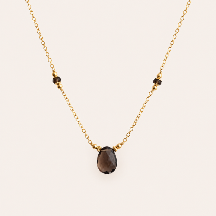 Smoky Quartz Free Form Necklace - ISHKJEWELS