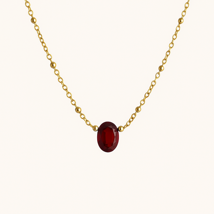 Garnet Freeform Necklace