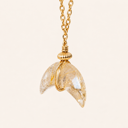 Golden Rutile Moon - ISHKJEWELS