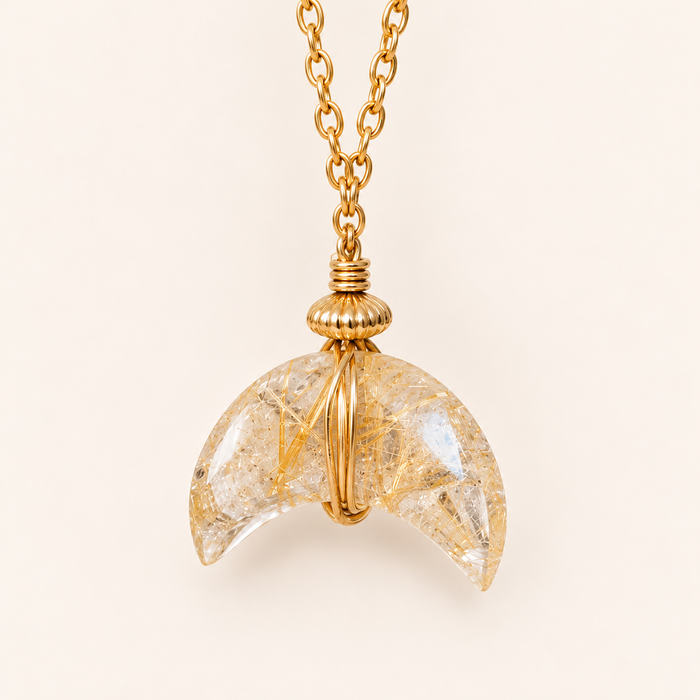 Golden Rutile Moon - ISHKJEWELS