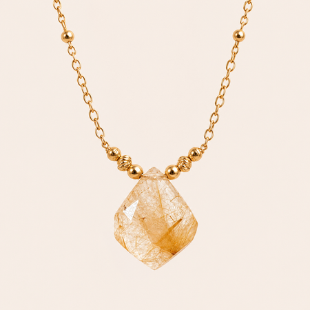 Golden Rutile Sacred Geometry - ISHKJEWELS