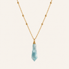Aquamarine Point Necklace - ISHKJEWELS