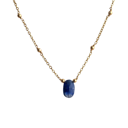 Bio Blue Kyanite Freeform Necklace - ISHKJEWELS