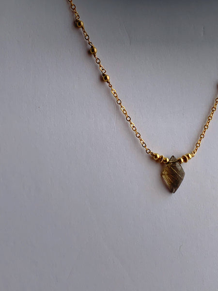 Smoky Quartz Kite Drop Necklace - ISHKJEWELS