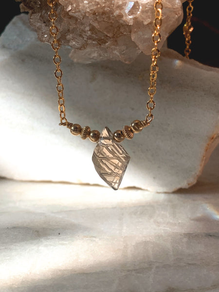 Smoky Quartz Kite Drop Necklace - ISHKJEWELS