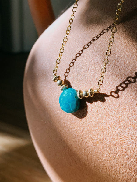 Turquoise Freeform Necklace - ISHKJEWELS