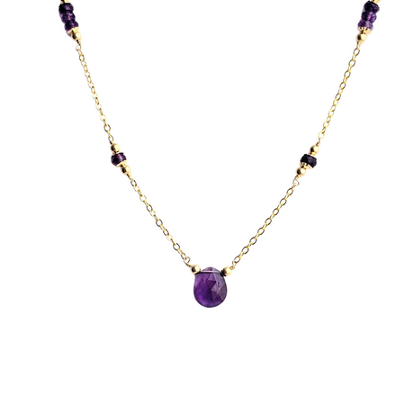 Amethyst Freeform Necklace - ISHKJEWELS