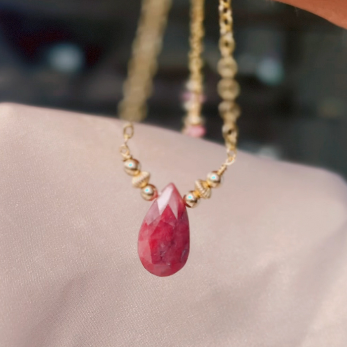 Pink Ruby Sacred Teardrop