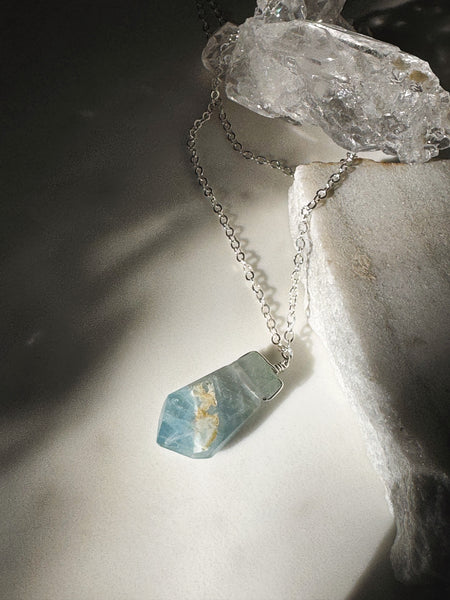 Blue Fluorite -Stirling Silver - ISHKJEWELS