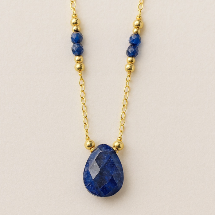 Blue Sapphire Sacred Teardrop