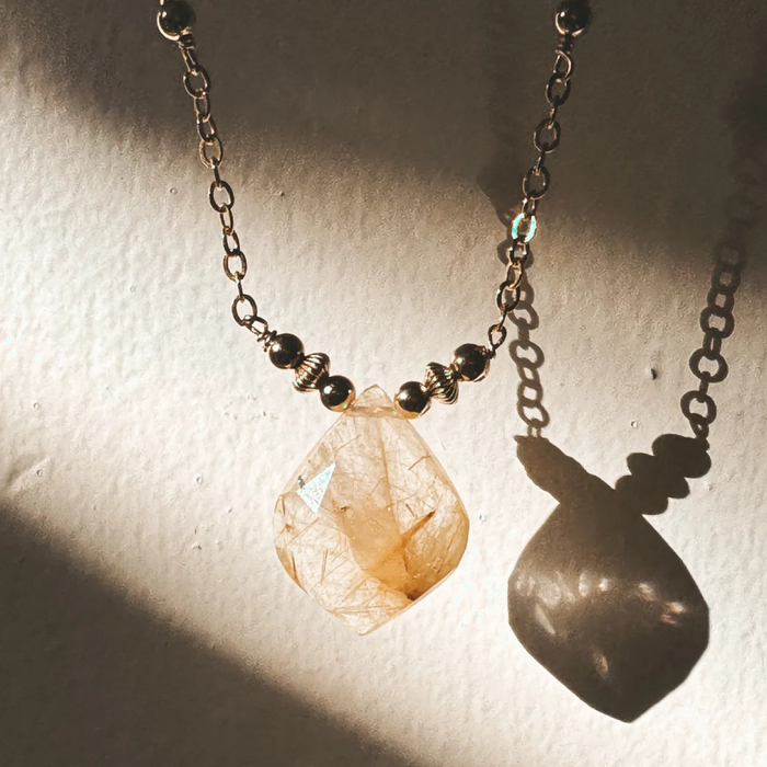 Golden Rutile Sacred Geometry - ISHKJEWELS