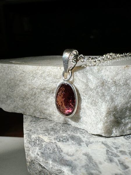 Pink Tourmaline - Silver - ISHKJEWELS