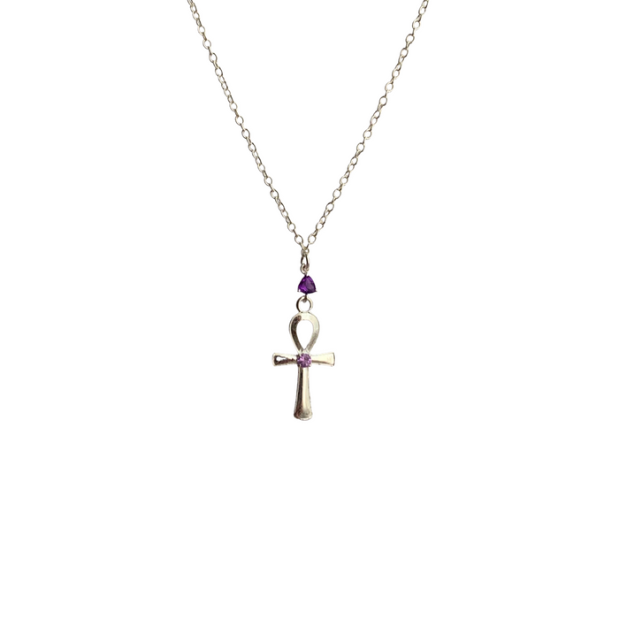 Amethyst Ankh Amulet - ISHKJEWELS