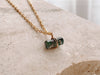 Moss Agate Crystal Necklace - ISHKJEWELS