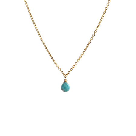 Larimar Drop Necklace - ISHKJEWELS