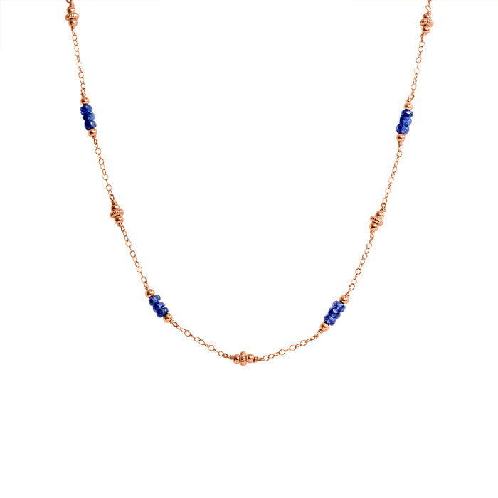 Lakshi- Blue Sapphire Necklace - ISHKJEWELS