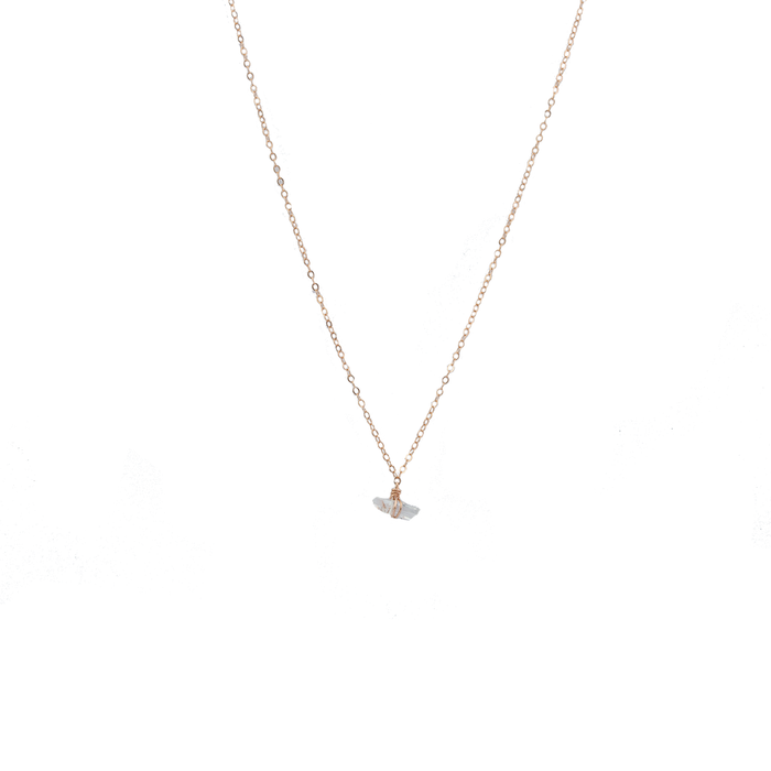harmony diamond quartz necklace - ISHKJEWELS