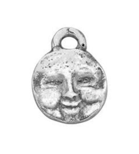 Moon Face Charm Silver - ISHKJEWELS