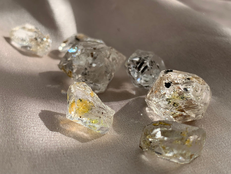 Raw Golden Herkimer Diamond Necklace - ISHKJEWELS