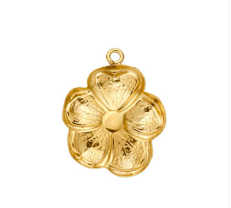 Flower Charm Gold - ISHKJEWELS