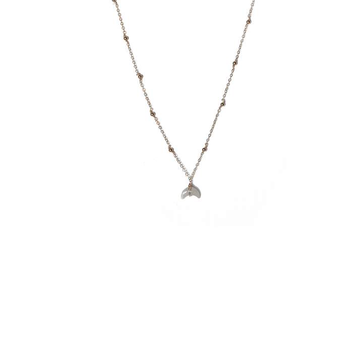 mini moon necklace moonstone - ISHKJEWELS